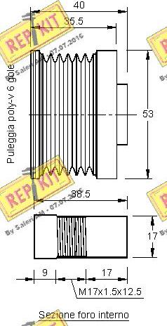 REPKIT RKT3106 - Kasnak, alternator, sərbəst dönərli mufta furqanavto.az