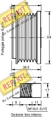 REPKIT RKT3171 - Kasnak, alternator, sərbəst dönərli mufta furqanavto.az