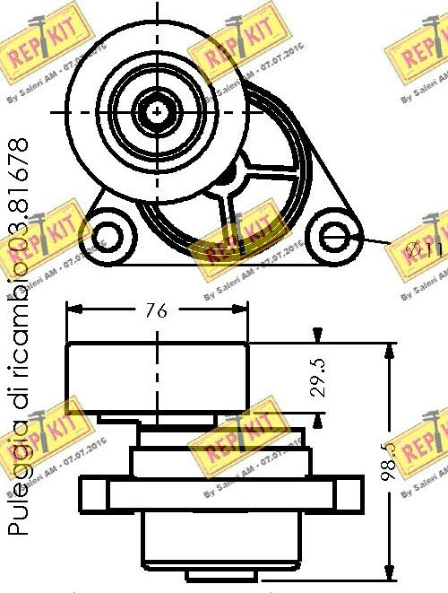 REPKIT RKT3393 - Kəmər Dartıcı, v-yivli kəmər furqanavto.az