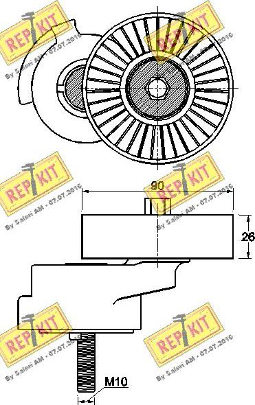 REPKIT RKT3351 - Kəmər Dartıcı, v-yivli kəmər furqanavto.az