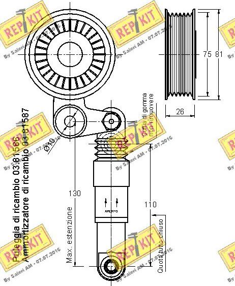 REPKIT RKT3301 - Kəmər Dartıcı, v-yivli kəmər furqanavto.az