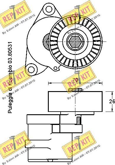 REPKIT RKT3333 - Kəmər Dartıcı, v-yivli kəmər furqanavto.az