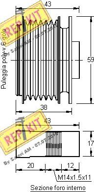 REPKIT RKT3209 - Kasnak, alternator, sərbəst dönərli mufta furqanavto.az