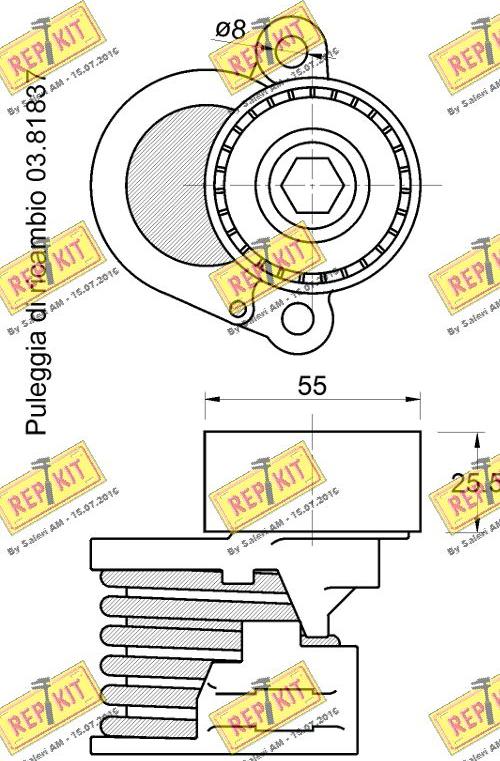 REPKIT RKT3781 - Kəmər Dartıcı, v-yivli kəmər furqanavto.az