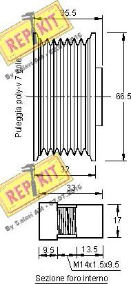 REPKIT RKT2986 - Kasnak, alternator, sərbəst dönərli mufta furqanavto.az