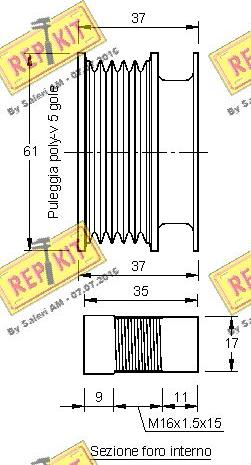 REPKIT RKT2939 - Kasnak, alternator, sərbəst dönərli mufta furqanavto.az