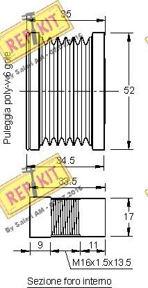 REPKIT RKT2976 - Kasnak, alternator, sərbəst dönərli mufta furqanavto.az