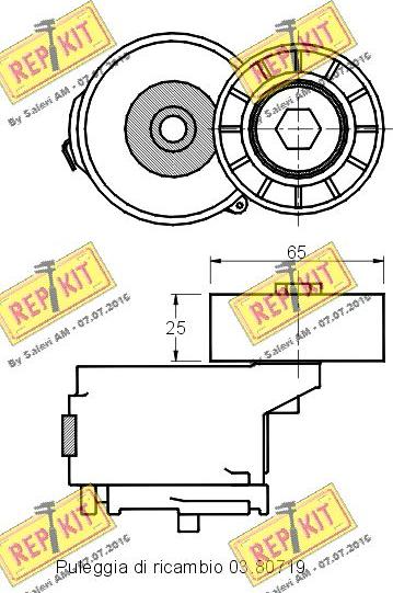 REPKIT RKT2465 - Kəmər Dartıcı, v-yivli kəmər furqanavto.az