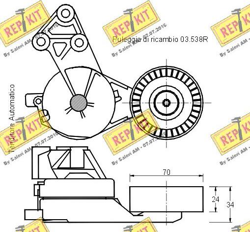 REPKIT RKT2478 - Kəmər Dartıcı, v-yivli kəmər furqanavto.az