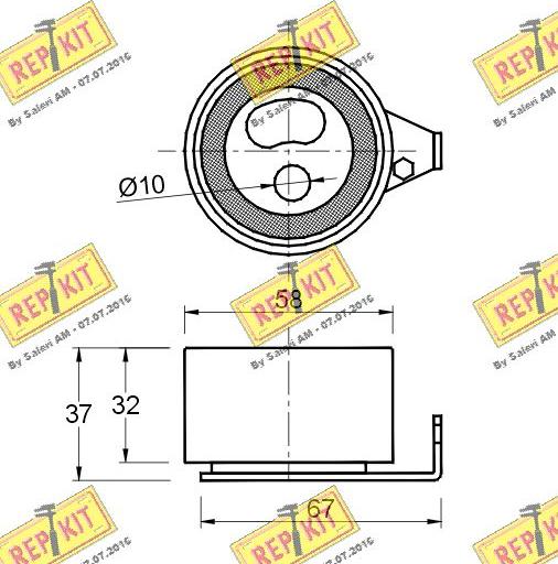 REPKIT RKT2569 - Gərginlik kasnağı, vaxt kəməri furqanavto.az