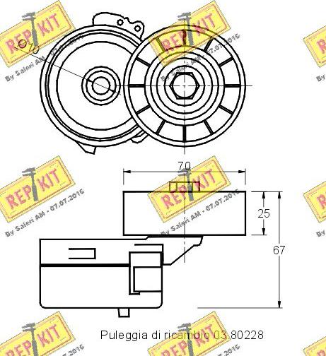 REPKIT RKT2507 - Kəmər Dartıcı, v-yivli kəmər furqanavto.az