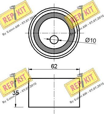 REPKIT RKT2197 - Gərginlik kasnağı, vaxt kəməri furqanavto.az