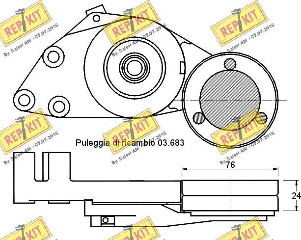 REPKIT RKT2144 - Kəmər Dartıcı, v-yivli kəmər furqanavto.az