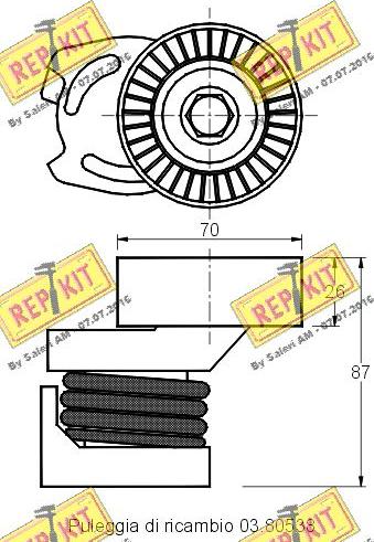 REPKIT RKT2134 - Kəmər Dartıcı, v-yivli kəmər furqanavto.az