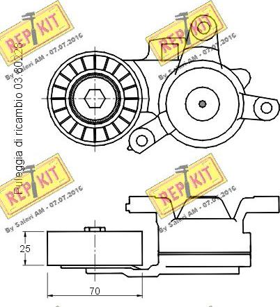 REPKIT RKT2853 - Kəmər Dartıcı, v-yivli kəmər furqanavto.az