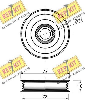 REPKIT RKT2818 - Yönləndirmə / Bələdçi Kasnağı, v-yivli kəmər furqanavto.az