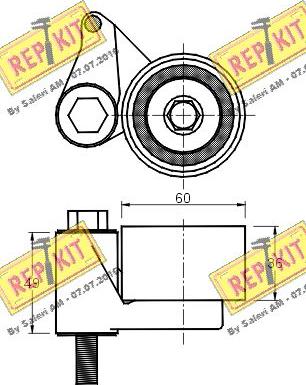 REPKIT RKT2886 - Gərginlik kasnağı, vaxt kəməri furqanavto.az