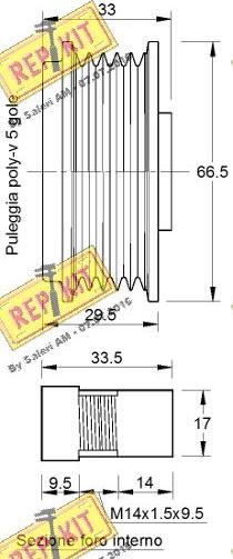 REPKIT RKT2881 - Kasnak, alternator, sərbəst dönərli mufta furqanavto.az