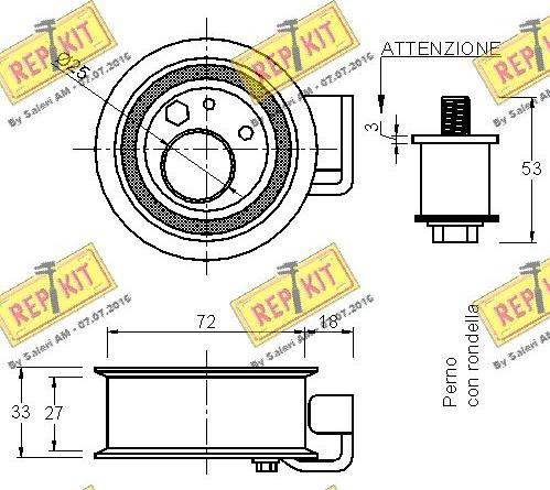 REPKIT RKT2398 - Gərginlik kasnağı, vaxt kəməri furqanavto.az