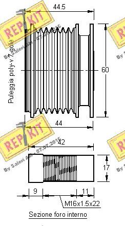 REPKIT RKT2323 - Kasnak, alternator, sərbəst dönərli mufta furqanavto.az