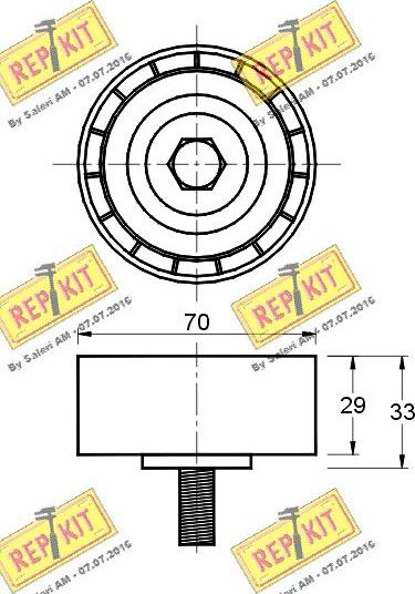 REPKIT RKT2250 - Yönləndirmə / Bələdçi Kasnağı, v-yivli kəmər furqanavto.az