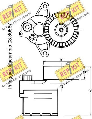 REPKIT RKT2265 - Kəmər Dartıcı, v-yivli kəmər furqanavto.az