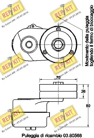 REPKIT RKT2267 - Kəmər Dartıcı, v-yivli kəmər furqanavto.az