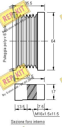 REPKIT RKT2239 - Kasnak, alternator, sərbəst dönərli mufta furqanavto.az