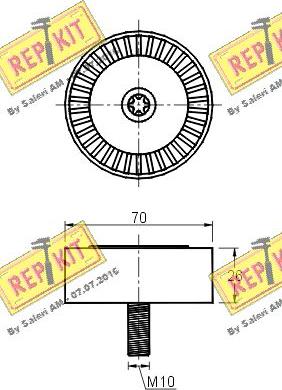 REPKIT RKT2784 - Yönləndirmə / Bələdçi Kasnağı, v-yivli kəmər furqanavto.az