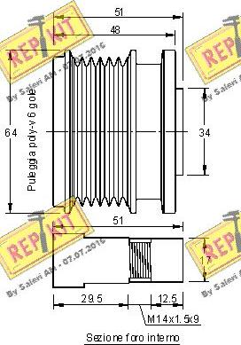 REPKIT RKT2787 - Kasnak, alternator, sərbəst dönərli mufta furqanavto.az