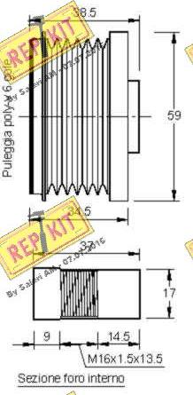 REPKIT RKT2727 - Kasnak, alternator, sərbəst dönərli mufta furqanavto.az