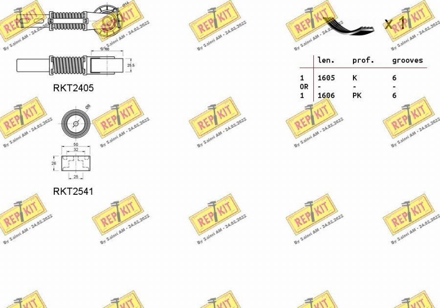 REPKIT RKTA0003 - V-yivli kəmər dəsti furqanavto.az