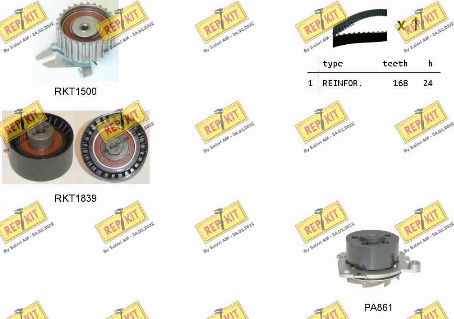 REPKIT RKTK0944PA - Su Pompası və Vaxt Kəməri Dəsti furqanavto.az