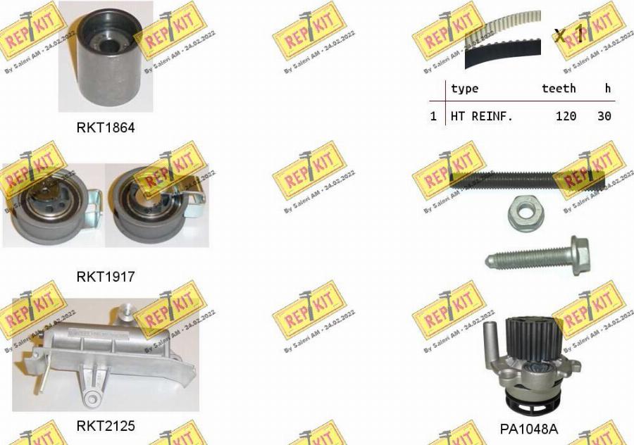 REPKIT RKTK0941PA - Su Pompası və Vaxt Kəməri Dəsti furqanavto.az