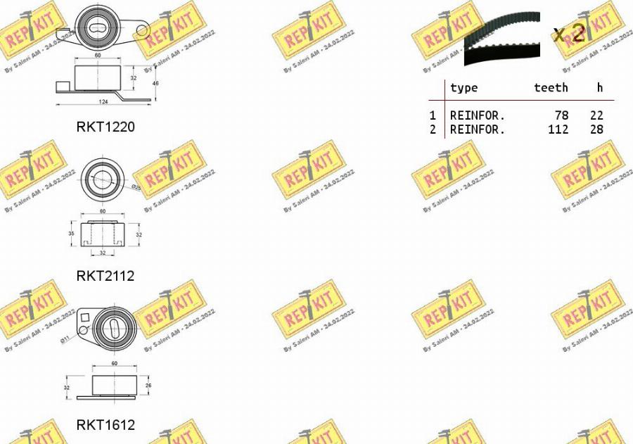 REPKIT RKTK0957C - Vaxt kəməri dəsti furqanavto.az