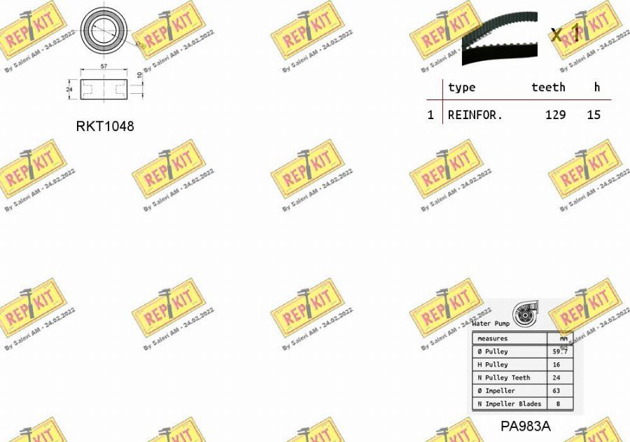 REPKIT RKTK0846PA - Su Pompası və Vaxt Kəməri Dəsti furqanavto.az