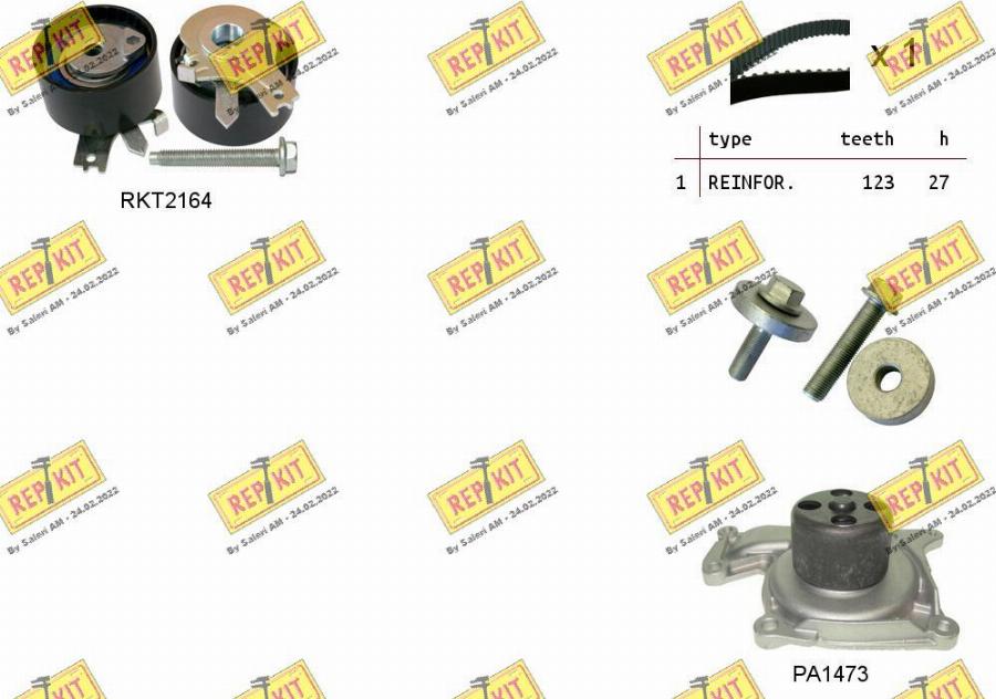 REPKIT RKTK0863PA3 - Su Pompası və Vaxt Kəməri Dəsti furqanavto.az