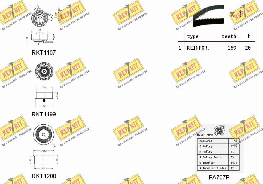 REPKIT RKTK0810PA - Su Pompası və Vaxt Kəməri Dəsti furqanavto.az