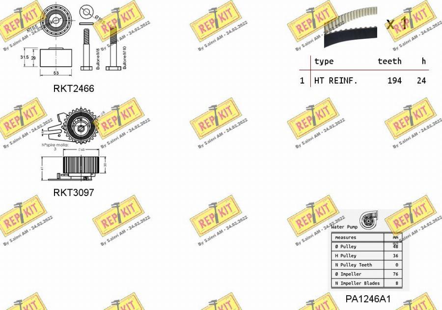 REPKIT RKTK1094PA - Su Pompası və Vaxt Kəməri Dəsti furqanavto.az