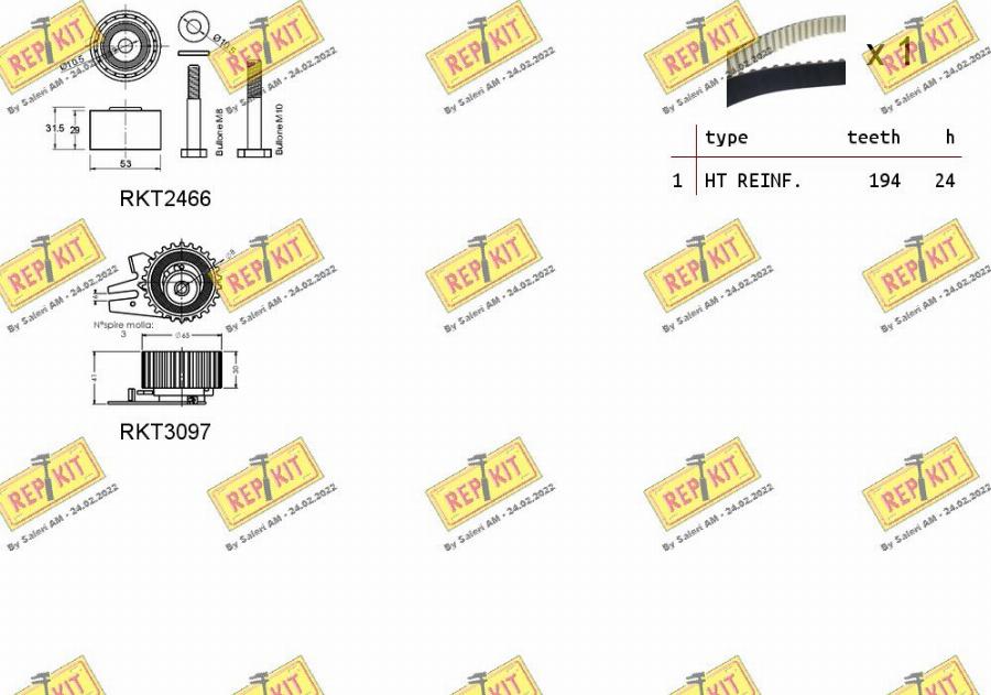 REPKIT RKTK1094 - Vaxt kəməri dəsti furqanavto.az