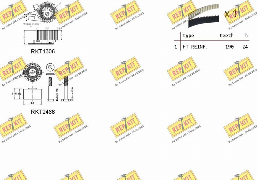 REPKIT RKTK1093 - Vaxt kəməri dəsti furqanavto.az