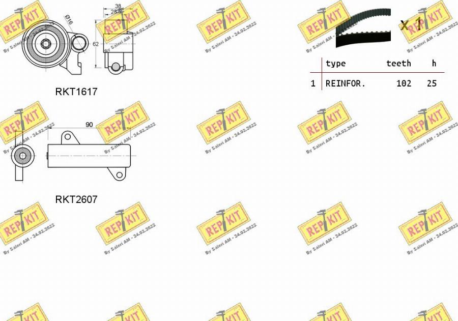 REPKIT RKTK1064C - Vaxt kəməri dəsti furqanavto.az