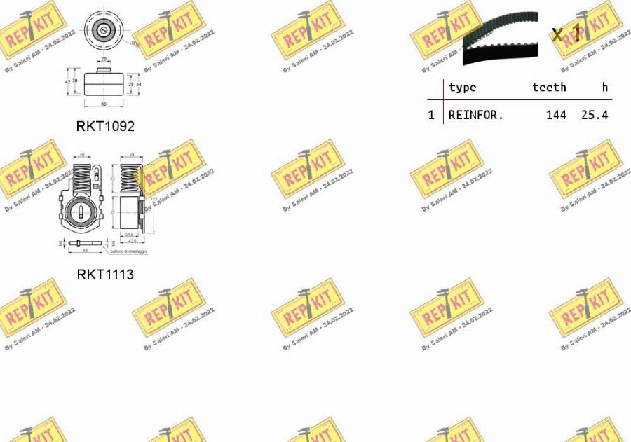 REPKIT RKTK1037 - Vaxt kəməri dəsti furqanavto.az