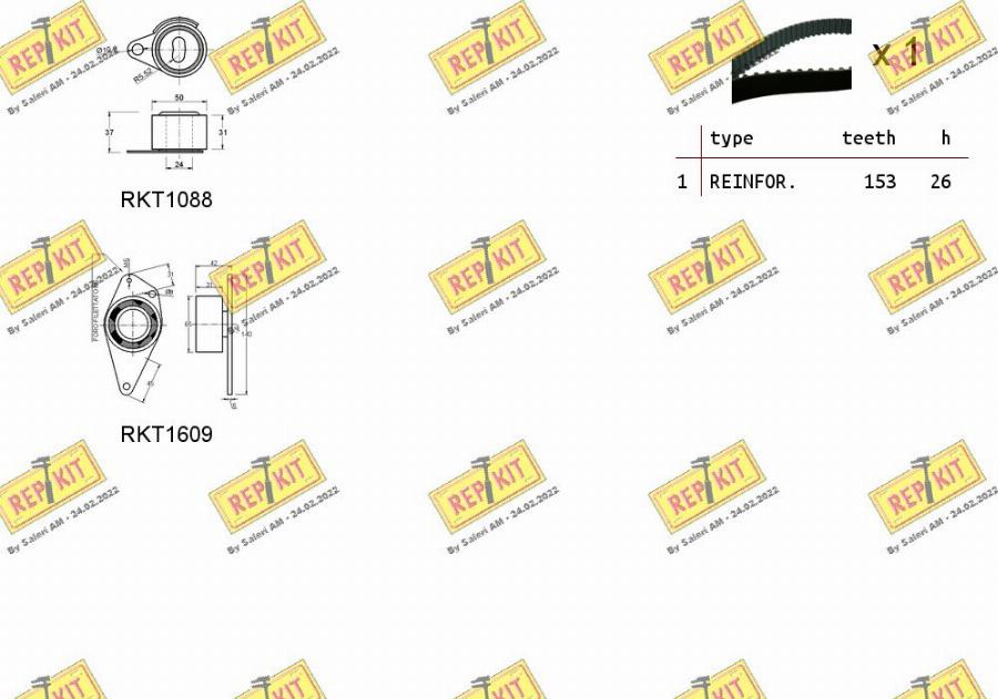 REPKIT RKTK1134 - Vaxt kəməri dəsti furqanavto.az