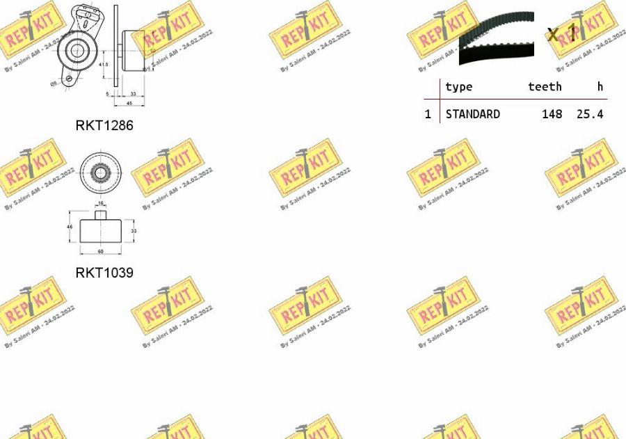 REPKIT RKTK1136 - Vaxt kəməri dəsti furqanavto.az