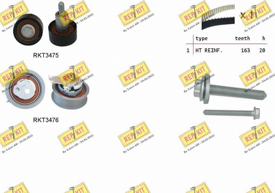 REPKIT RKTK1174 - Vaxt kəməri dəsti furqanavto.az