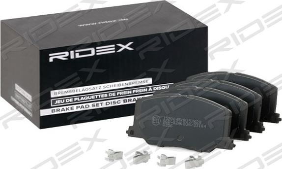 RIDEX 402B0720 - Əyləc altlığı dəsti, əyləc diski furqanavto.az