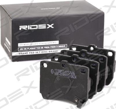 RIDEX 402B1012 - Əyləc altlığı dəsti, əyləc diski furqanavto.az