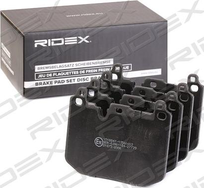 RIDEX 402B1151 - Əyləc altlığı dəsti, əyləc diski furqanavto.az