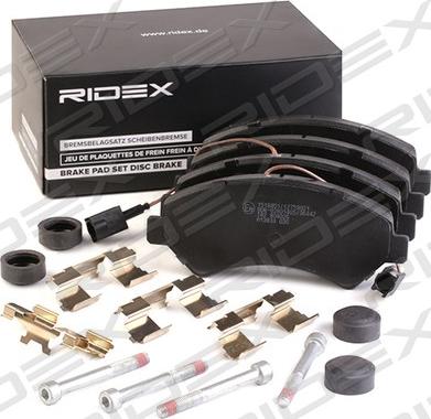 RIDEX 402B1135 - Əyləc altlığı dəsti, əyləc diski furqanavto.az